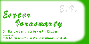 eszter vorosmarty business card